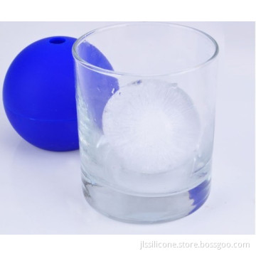 Fda 2.85 inch Silicone Ice Ball Mold In Black Color With Logo 